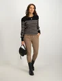 Geisha Pull shoulderpleads stripes 24515-10