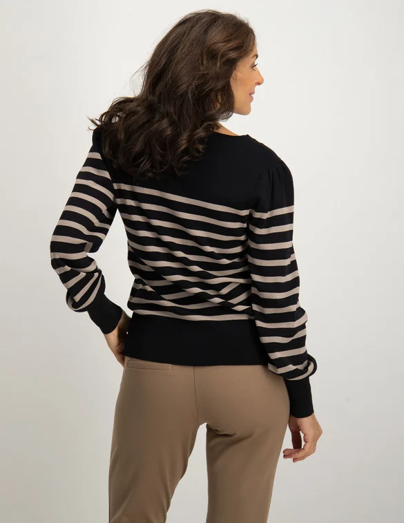 Geisha Pull shoulderpleads stripes 24515-10