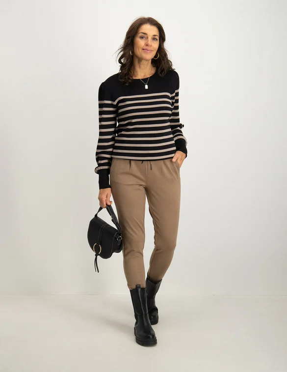 Geisha Pull shoulderpleads stripes 24515-10