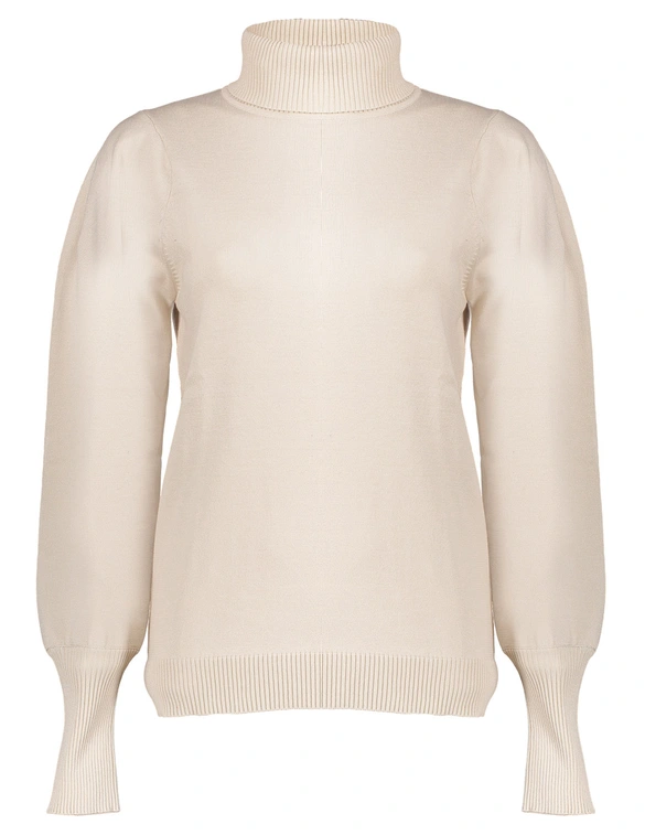 Geisha Pullover col pleated shoulders 44904-14