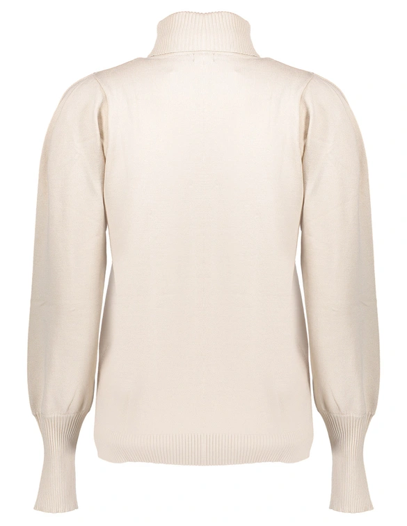 Geisha Pullover col pleated shoulders 44904-14