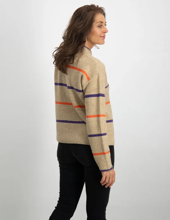 Geisha Pullover color stripe 34590-14