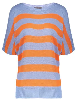 Geisha Pullover striped bat sleeves 34068-70