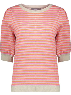 Geisha Pullover stripes short sleeves 54033-14