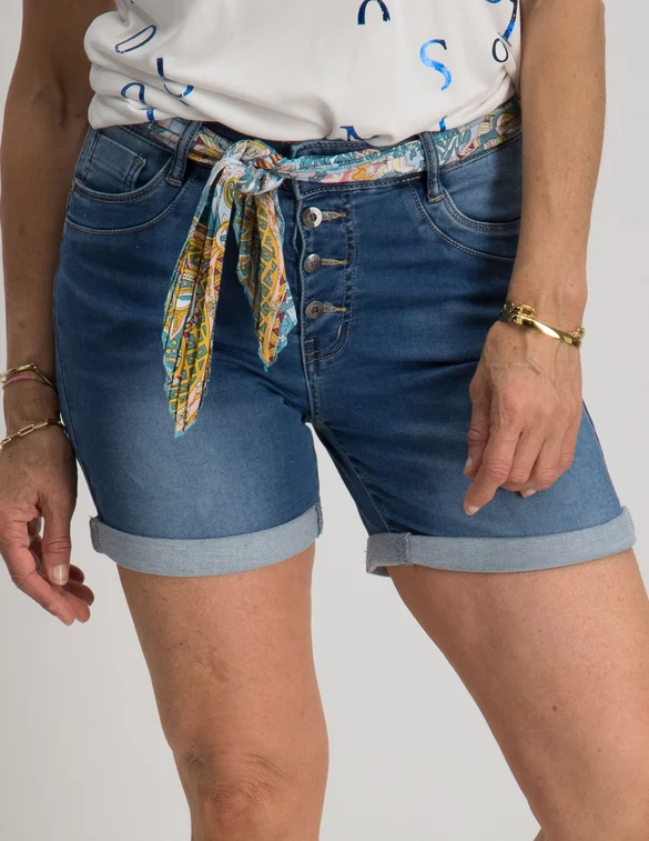 Geisha Shorts button closure + belt 21312-10