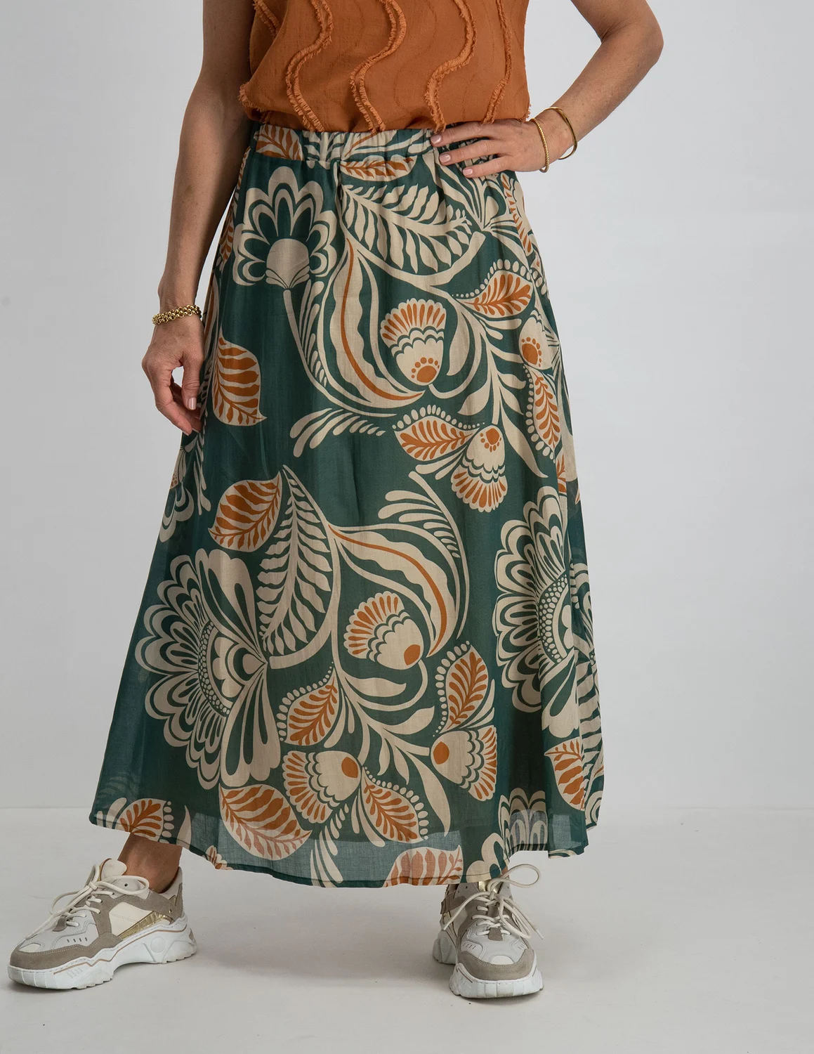 Geisha Skirt 36354 20 midden groen kopen bij The Stone