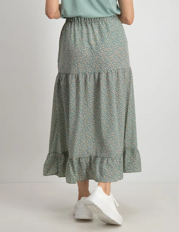 Geisha Skirt AOP small leaves 26020-14