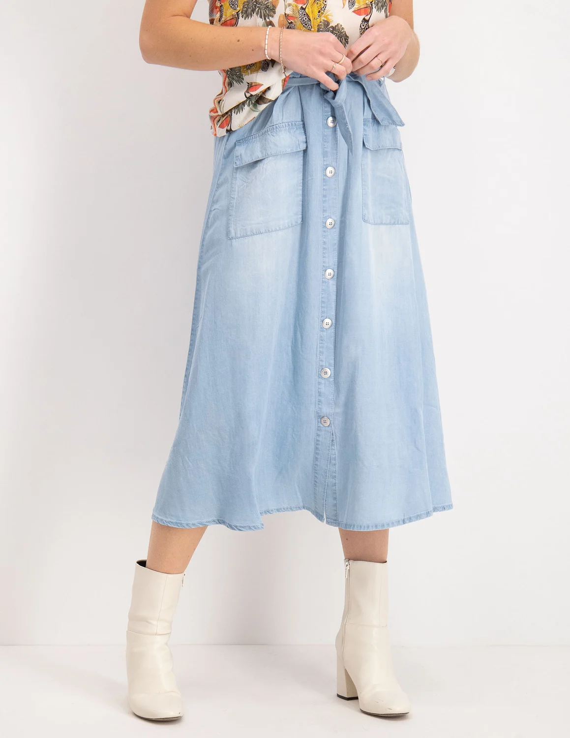 geisha skirt blue denim