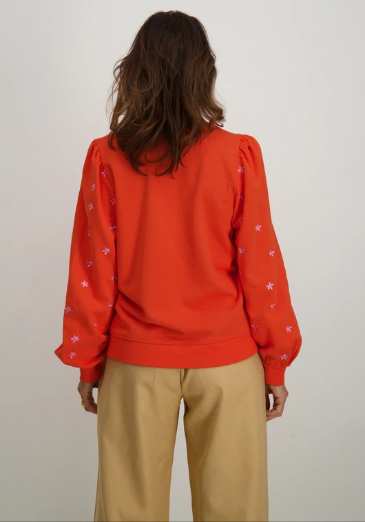 Geisha Sweater embroiderd flowers 52081-21