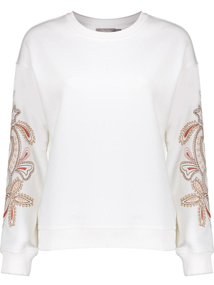 Geisha Sweater embroiderd sleeves 52140-24