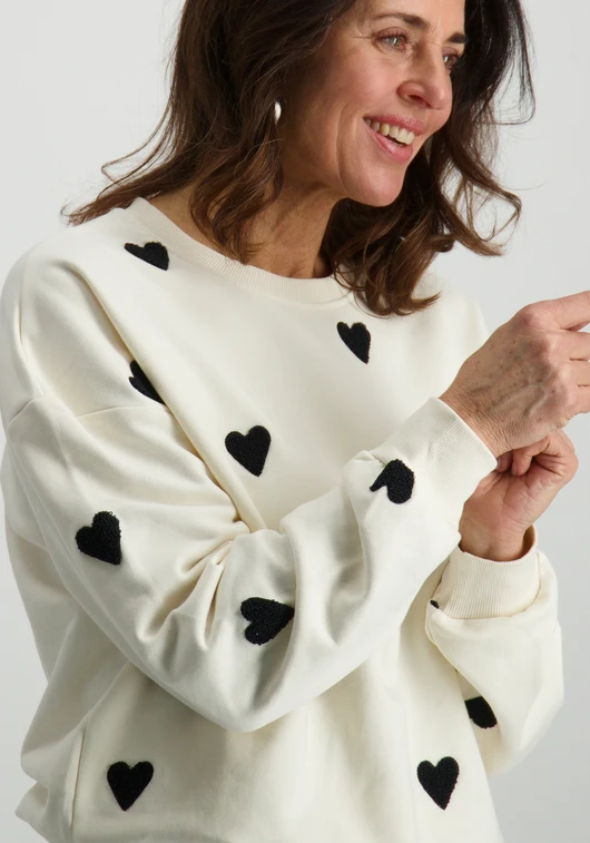 Geisha Sweater hearts terry 52084-21