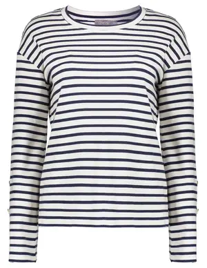 Geisha Sweater striped with buttons 32609-41