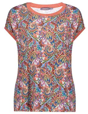 Geisha T-shirt AOP fancy rib 32403-60 SARAH