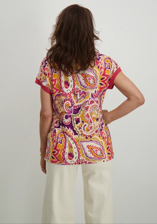 Geisha T-shirt AOP fancy rib 42342-60 SARAH