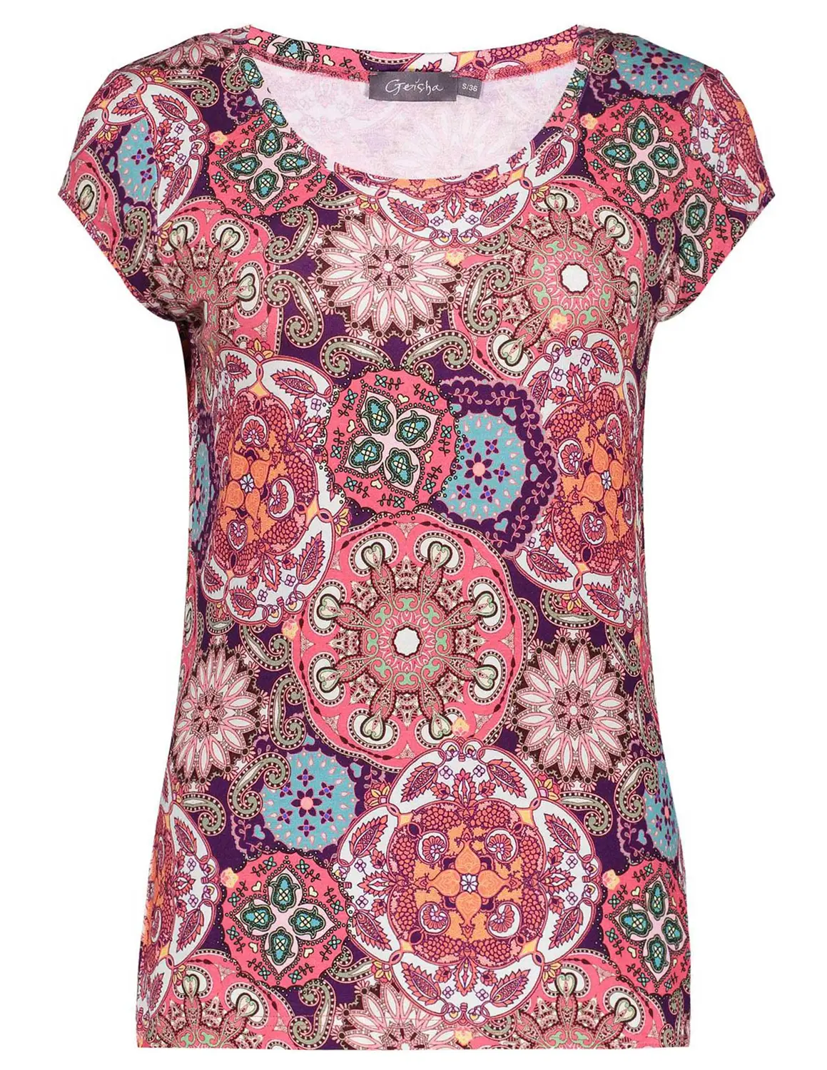 Geisha T-shirt aop s/s 42052-60 KATE rose-1 kopen bij The Stone