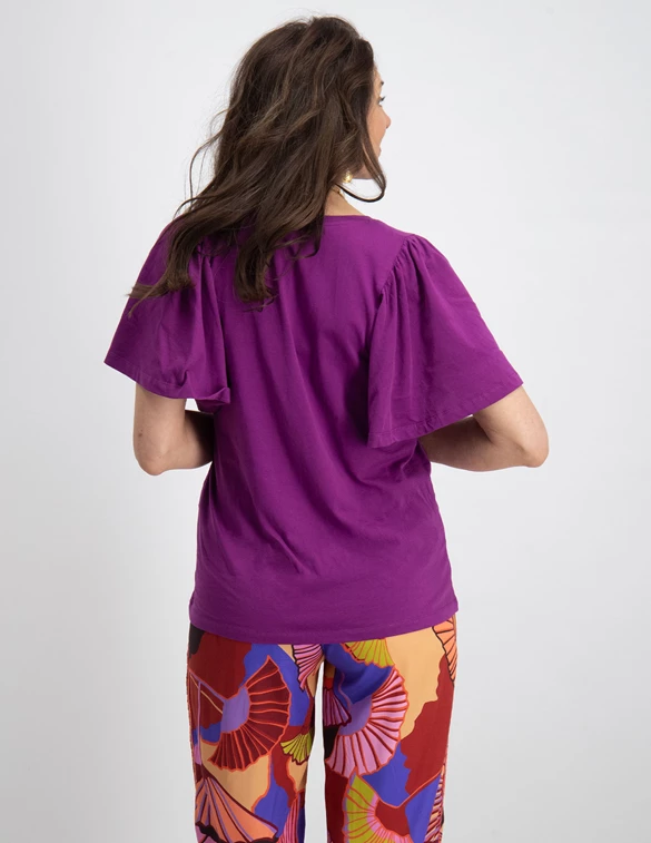 Geisha T-shirt butterfly sleeves 32350-21
