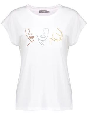 Geisha T-shirt faces glitter 32101-41