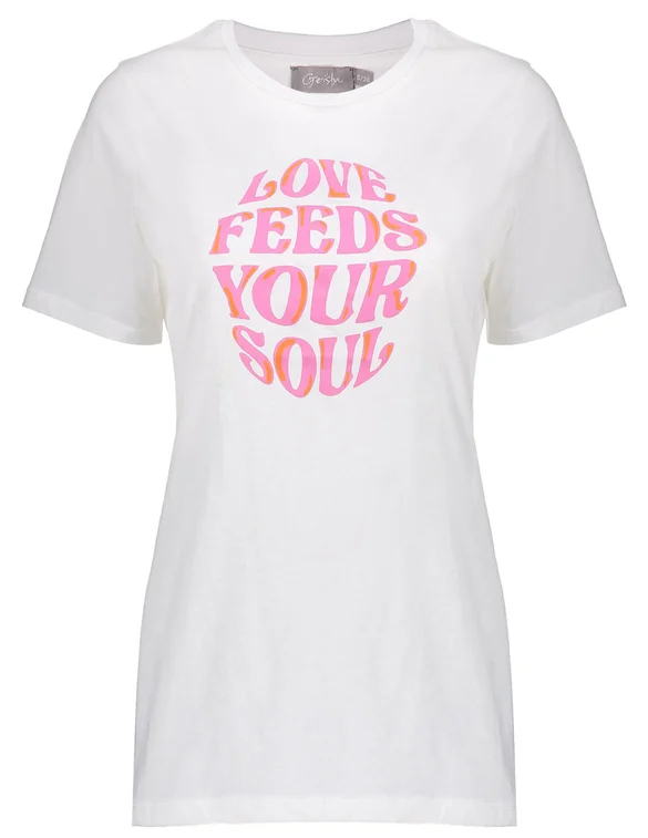 Geisha T-shirt heart letters 32134-24