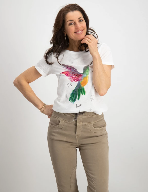 Geisha T-shirt hummingbird 22062-49