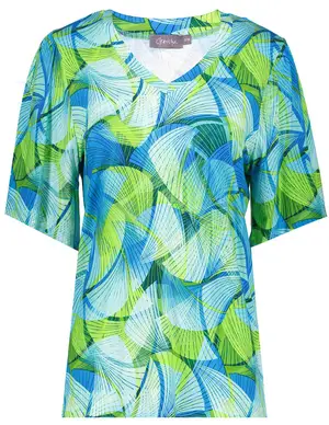 Geisha T-shirt V neck AOP 32025-60 JAZZ