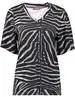 Geisha T-shirt V neck AOP 32025-60 JAZZ