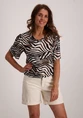 Geisha T-shirt v-neck jersey AOP 52445-60 JAZZ