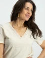 Geisha T-shirt with fancy knitted tape 32081-47