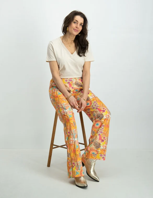 Geisha T-shirt with fancy knitted tape 32081-47