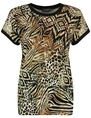Geisha T-shirt with rib jersey AOP 52447-60 SARAH