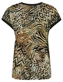 Geisha T-shirt with rib jersey AOP 52447-60 SARAH