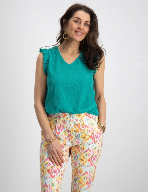 Geisha Top crincle & bow at back 32333-24