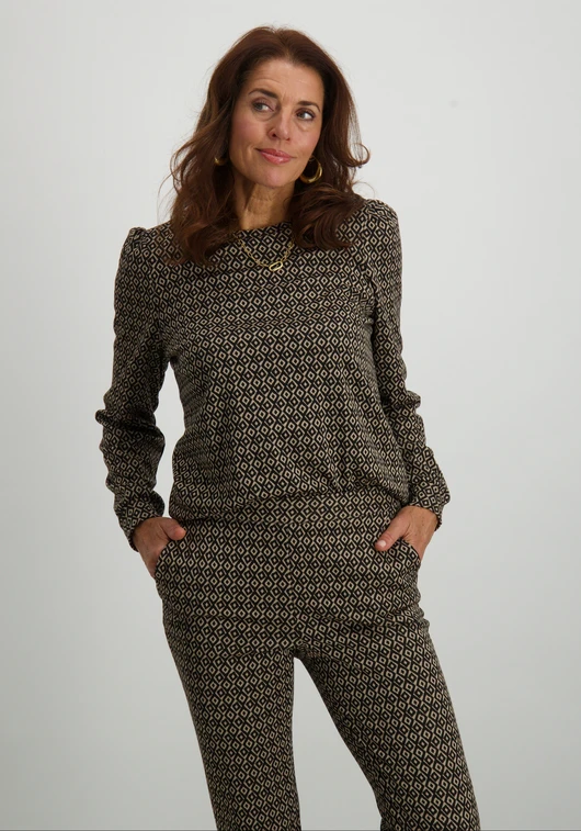 Geisha Top jacquard 2-tone 42525-70