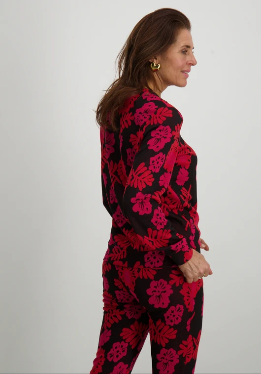 Geisha Top jacquard flowers 43890-70