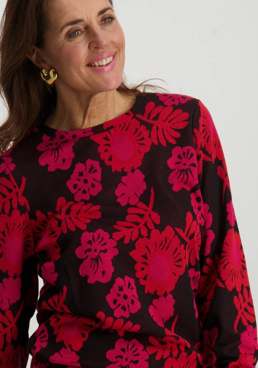 Geisha Top jacquard flowers 43890-70