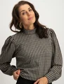Geisha Top jacquard with balloon sleeves 22888-60