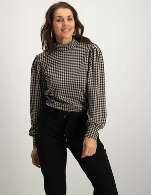 Geisha Top jacquard with balloon sleeves 22888-60