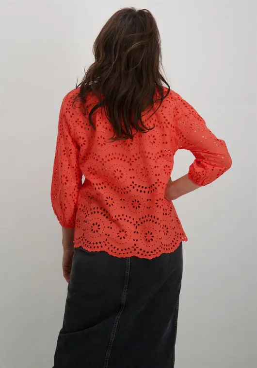 Geisha Top l/s, crochet + tassles 43035-70