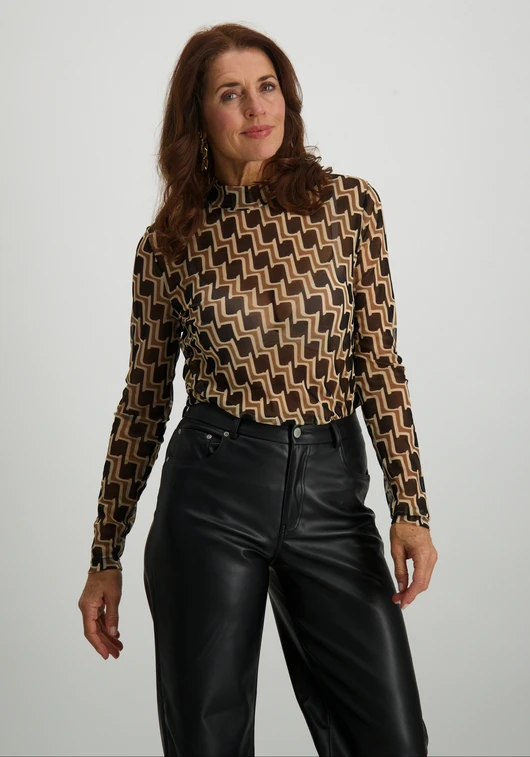 Geisha Top mesh aop 42530-14