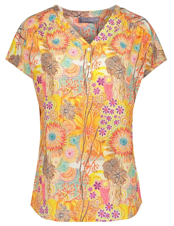 Geisha Top multi flowers 33057-81