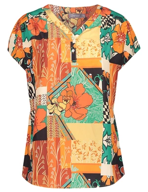 Geisha Top patch print 33355-81