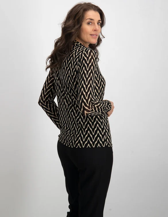 Geisha Top turtle zigzag mesh 22830-14