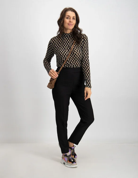 Geisha Top turtle zigzag mesh 22830-14