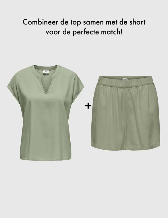 Jacqueline de Yong JDYCAYA LION LINEN S/S TOP WVN DIA 15346547