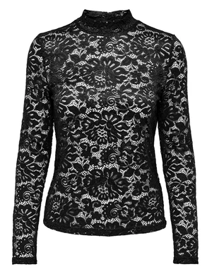 Jacqueline de Yong JDYGISELE L/S HIGHNECK LACE TOP JRS 15275042