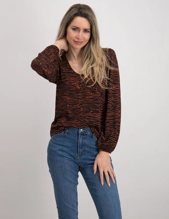 Jacqueline de Yong JDYKIRKBY LILJE L/S AOP TOP JRS 15244525