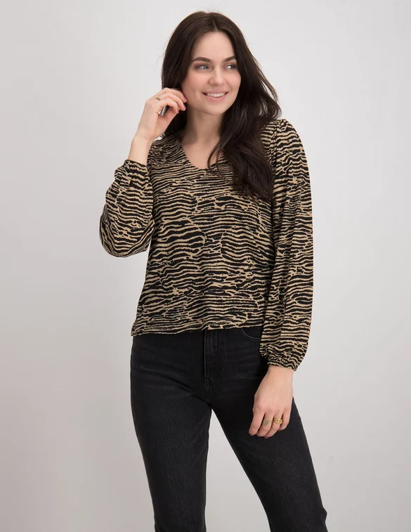 Jacqueline de Yong JDYKIRKBY LILJE L/S AOP TOP JRS 15244525