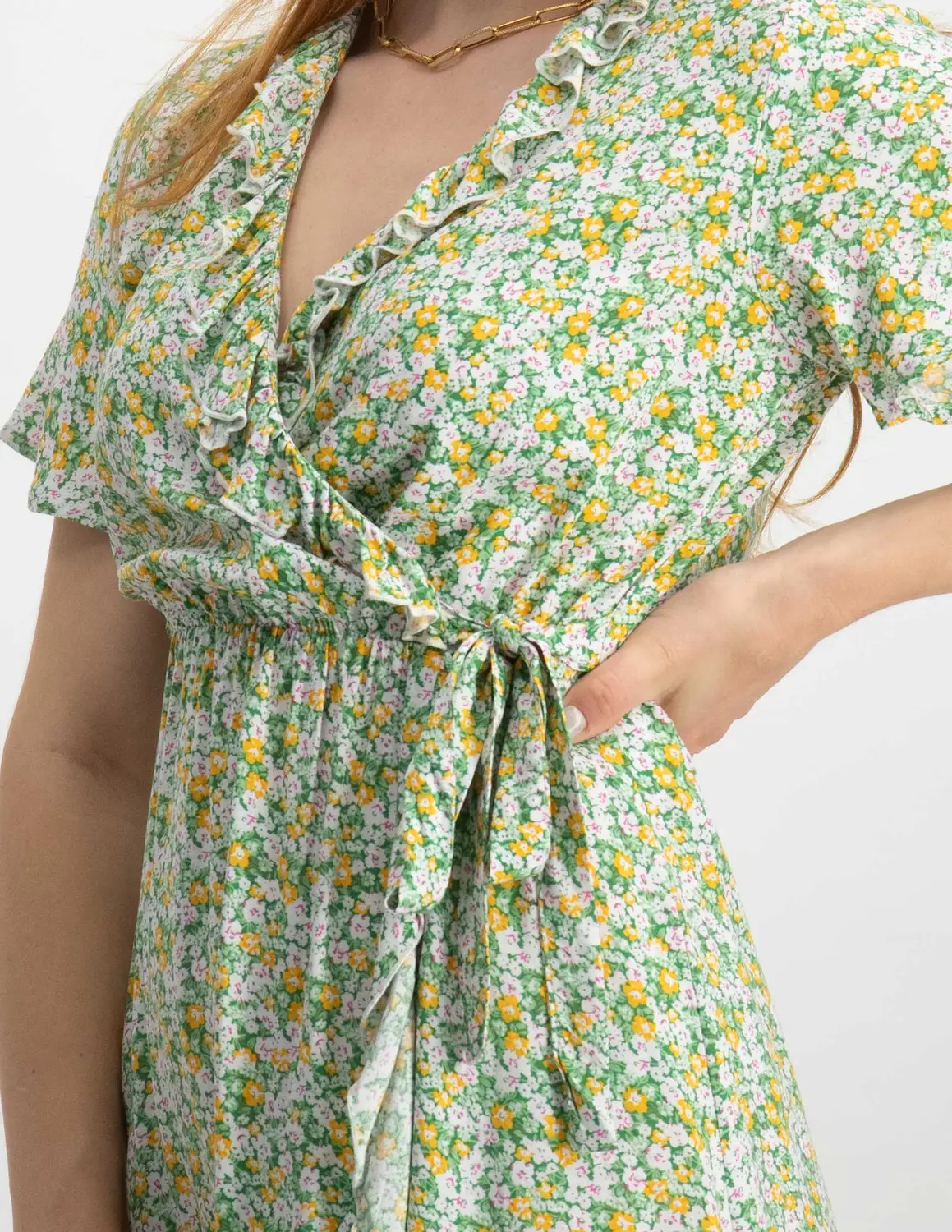 Jacqueline de yong top jurk groen