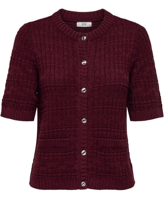Jacqueline de Yong JDYTIKKA S/S O-NECK CARDIGAN KNT 15351820