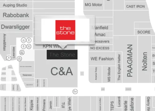 The Stone Leidschendam Westfield Mall plattegrond