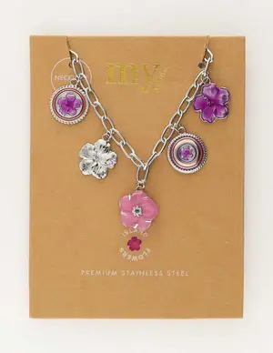 My Jewellery 5 flower charm necklace MJ10803